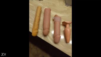 Hubby trying out Pammy dildo bench